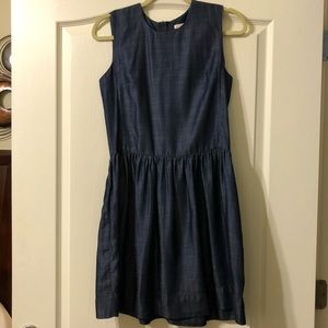 Gap dark chambray fit and flare dress